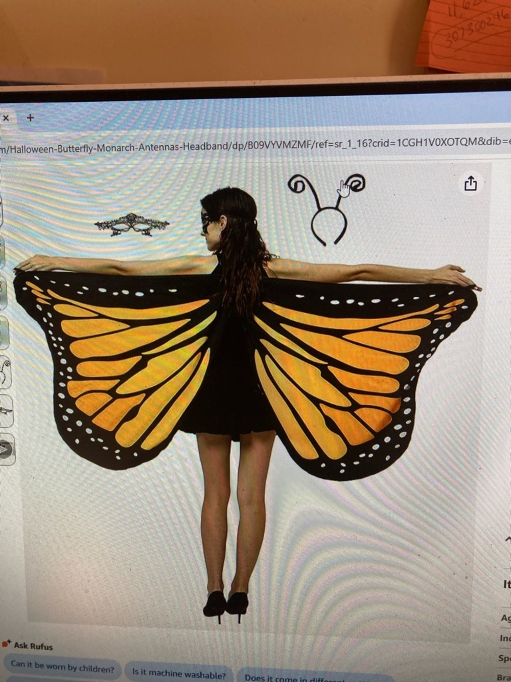 Cismark adult butterfly wings for women